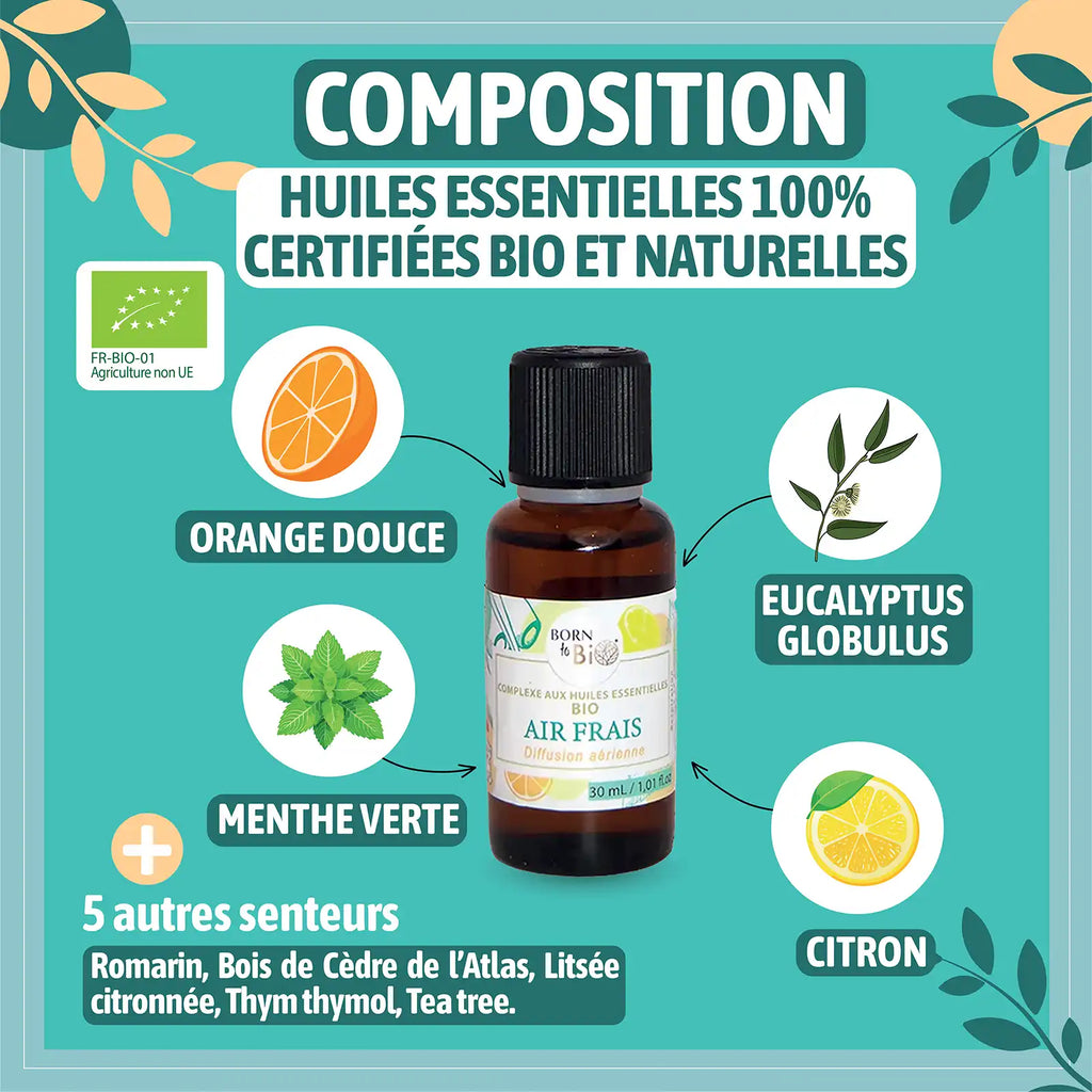 Air Frais - Complexe aux huiles essentielles Certifiées Bio